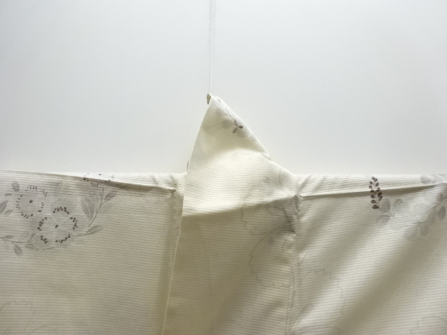  絽草花模様小紋着物